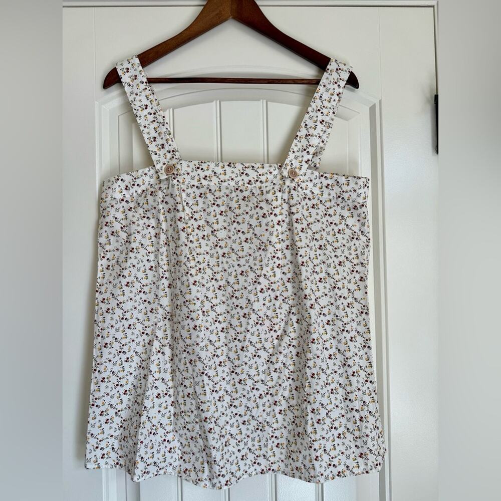 Fiorucci Cotton Button Floral Tank Top Boho Women’s Italian 44